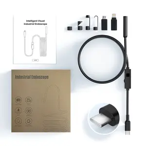 Endoscope Camera, 16.4ft, 1920P HD Borescope Inspection Tool with 8 Adjustable LED Lights, IP67 Waterproof Semi-Rigid Snake Camera for iOS & Android & Windows & macOS & Linux, Universal Narrow Space Inspection, Gift for Father, Husband, Boyfriend outdoorf