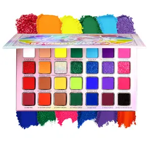 Rainbow Palette Eyeshadow Palette Bright Spring Summer 28 Shades Highly Pigmented Cruelty Free Long Lasting Waterproof Makeup Cosmetic eyeshadow palette colourpop