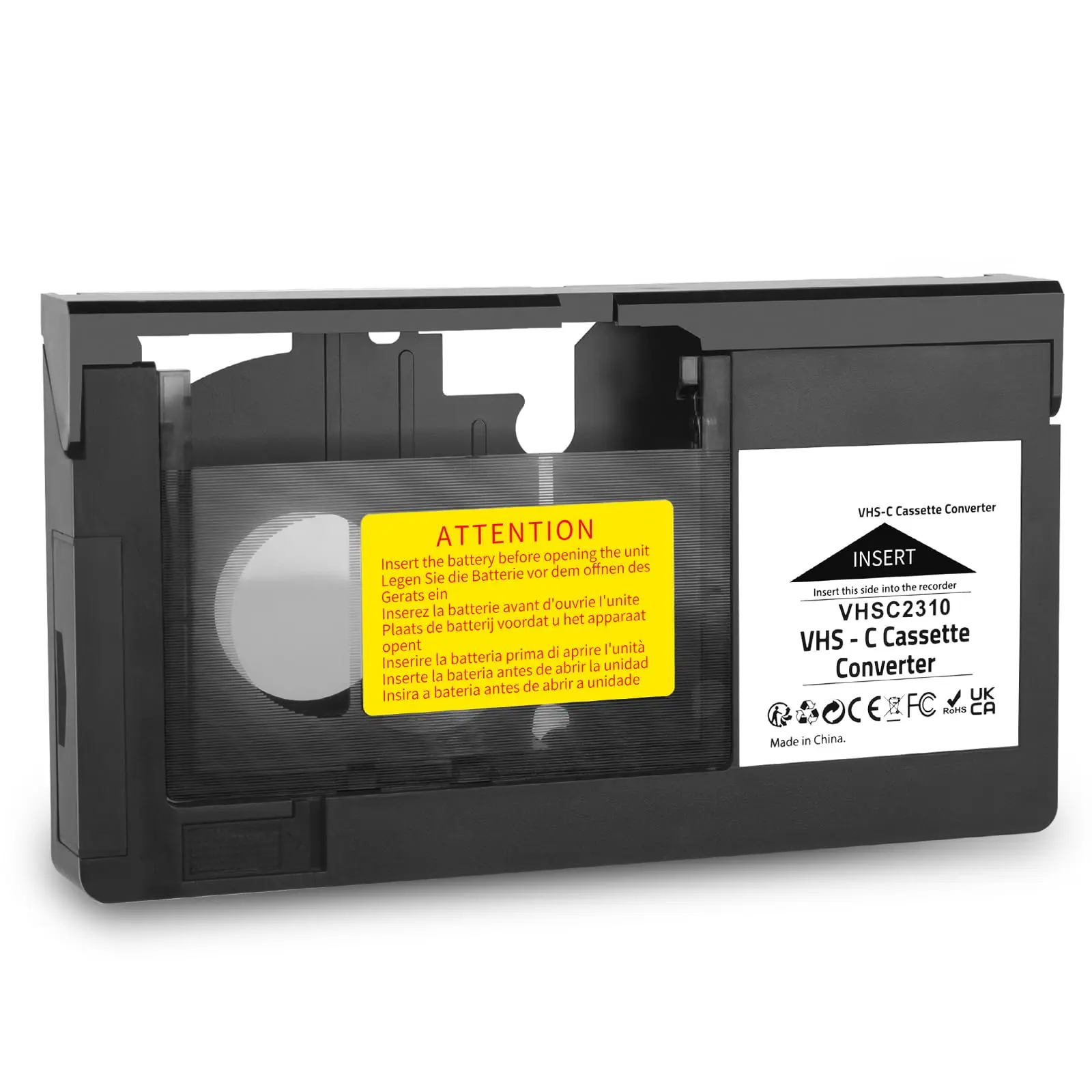 VHSC2310 Cassette Adapter Compatible with VHS-C SVHS Camcorders JVC RCA Panasonic Motorized VHS Cassette Converter (Not Compatible with 8mm / MiniDV / Hi8)