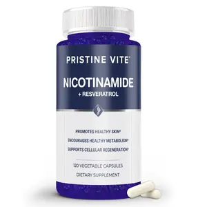 Pristine Vite Nicotinamide + Resveratrol | Dual-Action Anti-Aging | 120 Veg Caps | Non-GMO & Gluten-Free | Health & Fitness Supplement