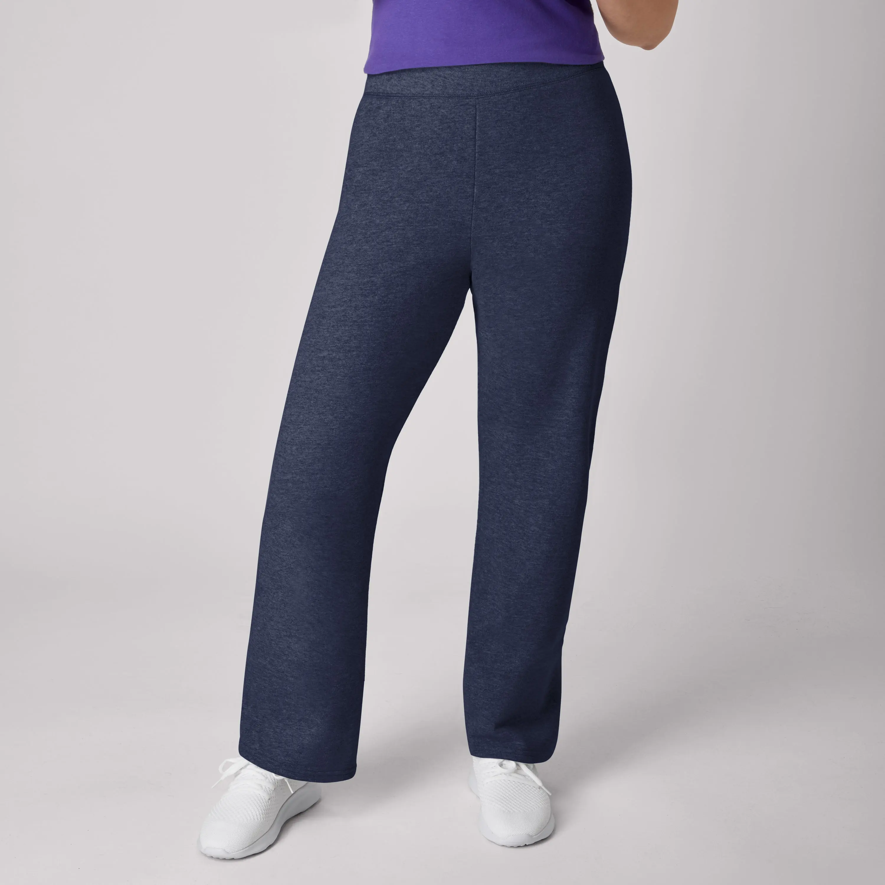 Hanes Ecosmart Women's Fleece Sweatpants With Open Bottom Legs 30.5" Intimates Comfortable Fit Soft Stretch Fabric Breathable O4629