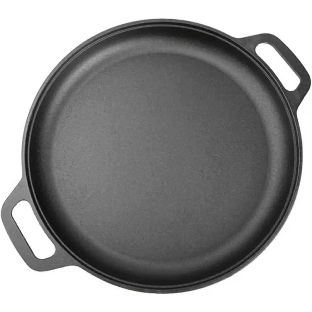 Mind Blowing! Multi-use Cast Iron Pan Durable Cookware Perfect For Pizza Steak & Pancake