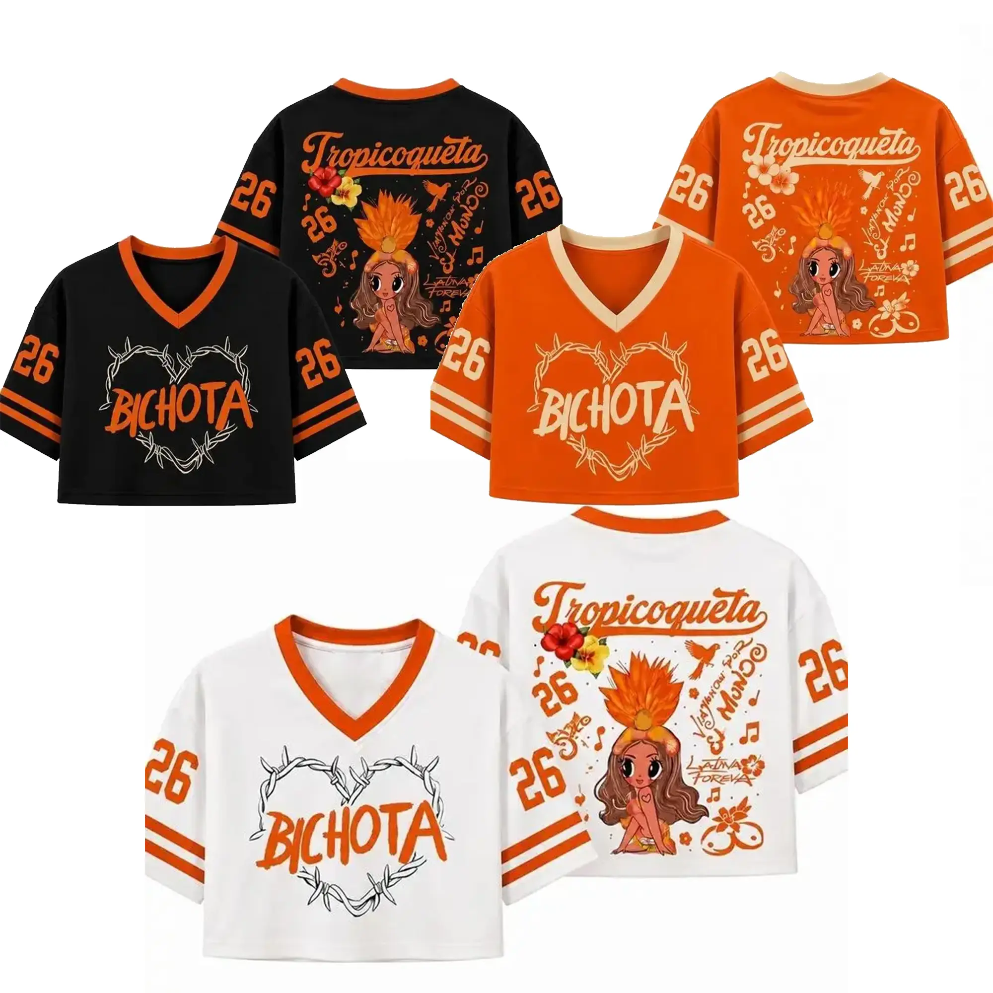 Unisex K-Karol Tropicoqueta Baseball Jersey | Viajando Por EI Mundo Button Down Jersey | Latin Music Fan Gift