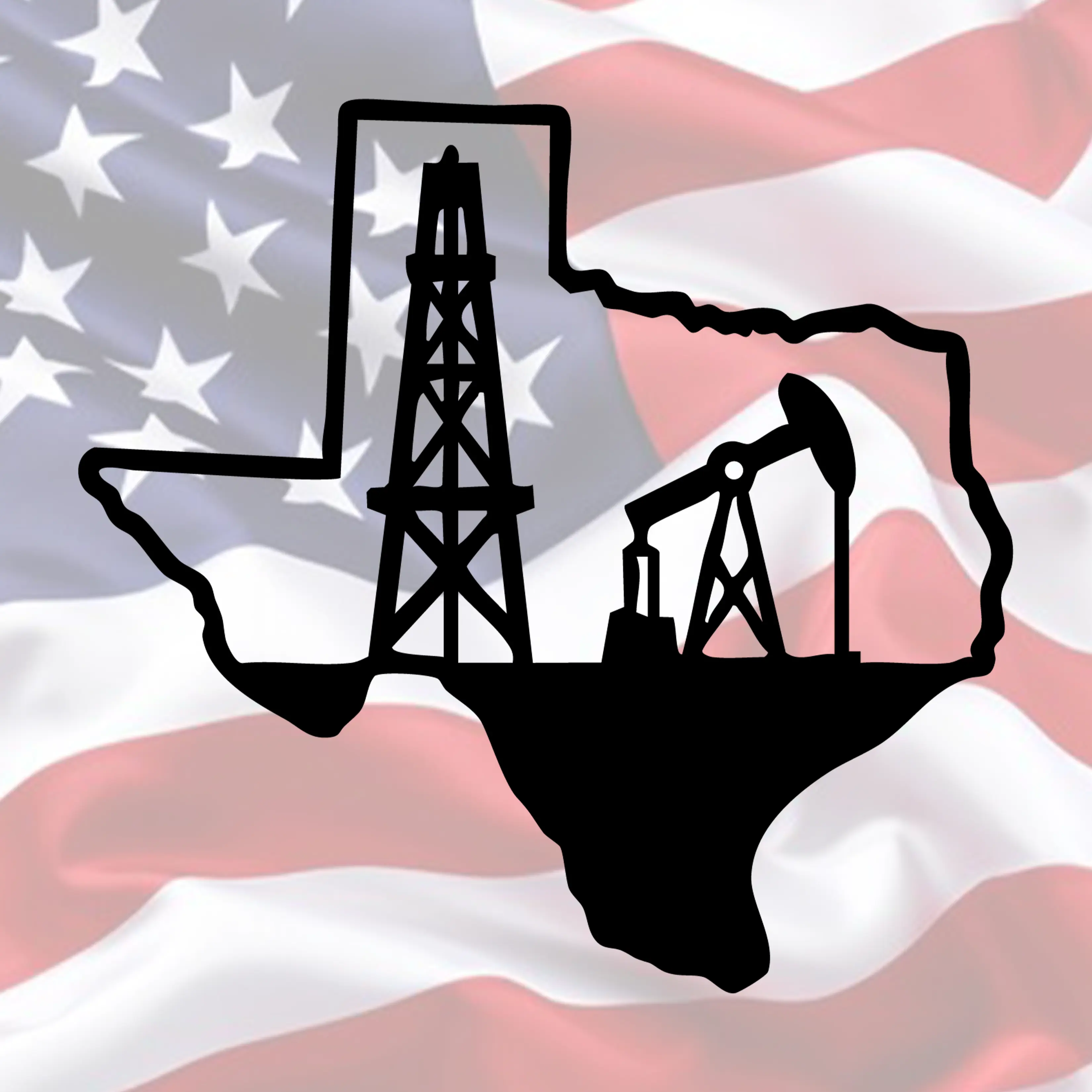 Texas Oil Field Vinyl Decal 5inch - Weatherproof UV-Resistant Easy Peel & Stick for Vehicles Gear Lockers & More - Premium Indoor/Outdoor Vinyl Iconic Design