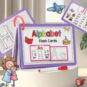Montessori Stem Flash Cards for Early Education, Dual-Sided Letter Word Learning Tools, Waterproof Reusable Design, Unisex Gift for Kids
