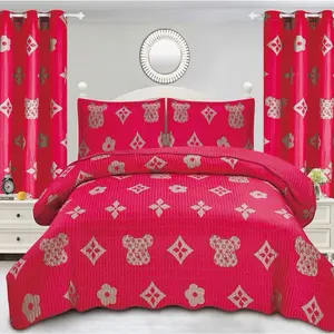 6 bedspread 9 Pieces Bedspread Set - Yellow with 'H' Design, Includes 9 Pieces for Bedroom Decor