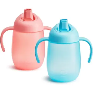 Munchkin Simple Clean Trainer Sippy Cup with Handles, 6+ Months, 7 Ounce, Blue/Pink