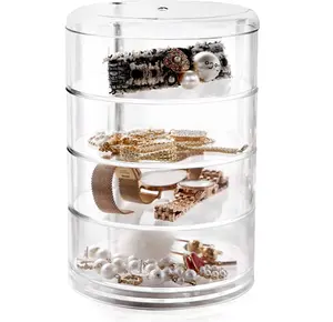 Stackable Storage Jewellery Trays Hair Accessory Containers Simple Houseware Organizer 4 Layers 7.14in.
