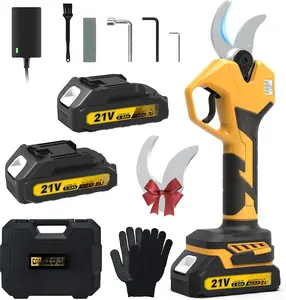 Electric Pruning Shears for Gardening,  Pruning Shears Max 1.6 Opening Diameter, Electric Pruner with LCD Display & 2 x 2000mAh  for Branch, Fruit Plucking and Tree Trimming