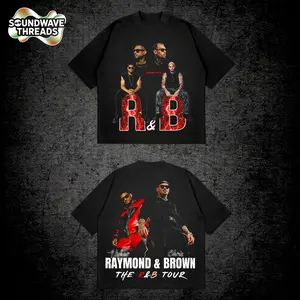 The R&B Tour 2026 : Raymond & Brown V2 Premium Cotton T-Shirt, R&B Music Duo Graphic Tee, Urban Hip Hop Soul Streetwear Shirt, Concert Tour Merch, Gift for R&B Fans, Vintage Music Tee
