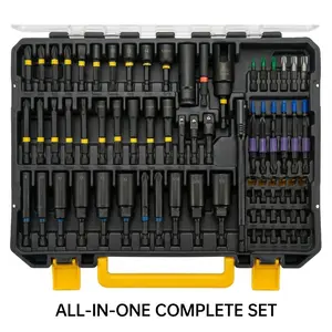 Magnetic Impact Nut Driver Set, 80-Piece Premium Magnetic Impact Nut Driver Set Metric & SAE with Socket Adapters, Bit Holder, Wing Nut Driver, Universal Sockets, Quick Release Extension, Power Bits