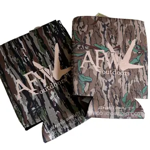 AFW Outdoors Turkey Logo Drink Koozies Regular Can Camo Patterns Insulated Beverage Coolers for Hunting & Outdoor Enthusiasts - Drinkware