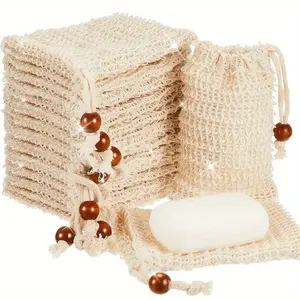 5-Piece Soap Bags Set, Foaming Net Exfoliating Mesh Bags for Soap, Bath & Shower Gel, Exfoliating Net Sponge, Exfoliating Net Loofah, Creates Rich Lather, Ideal for Home Organization, Perfect Christmas Gift