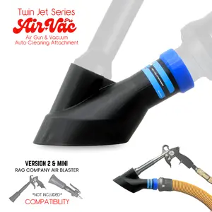 Detail Demon Air+Vac Auto Detailing Attachment Compatible with The Rag Company Ultra Air Blaster V2 & Ultra Air Blaster Mini
