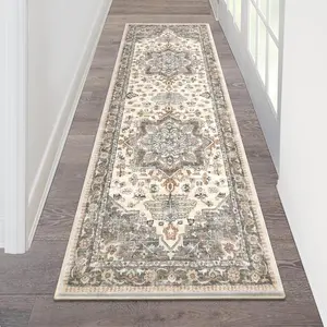 Boho Runner Rug 2x6 Ft Non Slip Washable Hallway Rug Runner Farmhouse Laundry Rug Runner  Kitchen Runner Rug Floor Carpet for Entryway Hallway Bathroom Bedroom