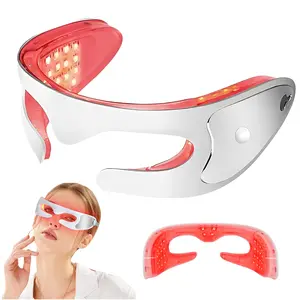 Red Light Therapy for Eyes, Wireless Under-Eye Red Light Therapy Mask with Timing Function, 3 Modes for Eyes Bags, Fine Lines, Anti-Aging, Skin Rejuvenation, Dark Circles and Wrinkles, Rechargeable Home Skincare Eye Mask, Facial Beauty Machine
