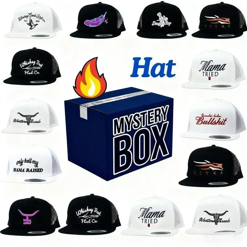 2026 Embroidered Hat Mystery Box| Random Sitka, Mama Tried, Whiskey Creek, Feathered Outlaw, Dough Boy, Standin On Snapback Trucker Hat| Unisex Christmas Gift Idea Christmas decorations Christmas gifts