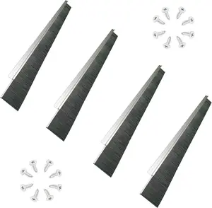 4 Sets x 39.37 Inches 2.5+0.91 Inches Door Brush Sweeps Seal Garage Door Seals Garage Roll Up Door Brush Sweep Durable Easy Mounting for Exterior Doors (4 Sets, 2.5 Inches)