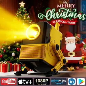 [US Warehouse] XBJ Projector 300ANSI Dual-Band WiFi 6 4K Supports Video Sources, Bluetooth 5.2, Native 1920*1080P, Android 11 System, Built-in Speaker and App Store, Allwinner H713, WiFi 6, Remote Control, Home Theater, Outdoor, Latest Mini Portable Versi