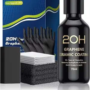 20h Advanced Graphene Ceramic Car Coating for Long-Lasting Protection, 70ML Auto Care Kit for Car Wash and Paint Restoration, Ultra High Gloss Finish, Car Detailing