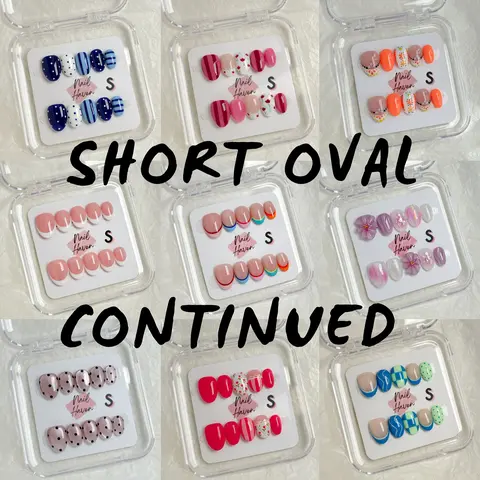 NailHaven| Short Oval Continued  Collection| short length 17mm handmade press on  nails| oval shape nails| Acrylic Fake Nails Handmade High Quality 10 Pcs Reusable Nail Art