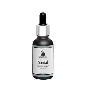 VibraMist Santal Diffuser Oil, Concentrated Premium Aromatherapy Essential Oil for Ultrasonic and Waterless Diffusers and Crafting - Inspiration: Santal,Tonka,Amber Mist, Leather,Oud -30 mL,1 Fl oz