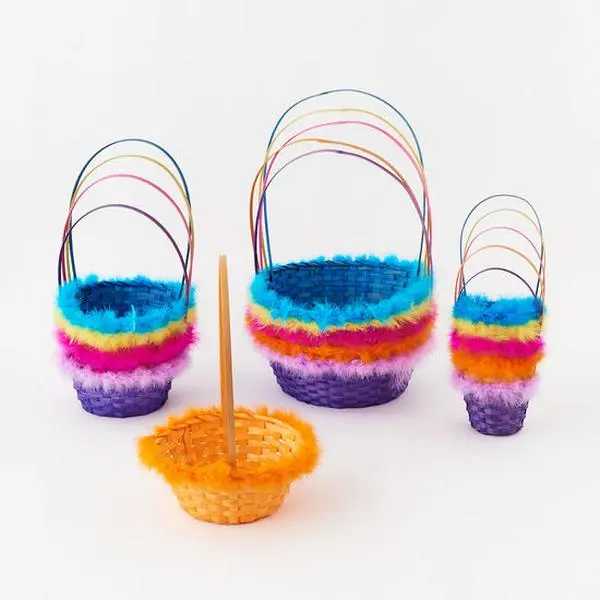 Colorful Bamboo Easter Basket