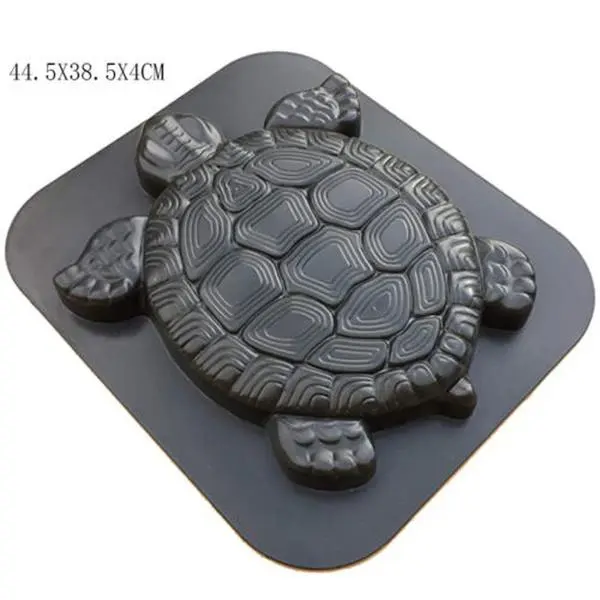 ABS Plastic Turtle-Step Stone Hand Molding Kit - Easy DIY Casting, 40 x 34 x 3.8cm Shell Decoration, Concrete Garden Path Lawn Pavers, Customizable Size Outdoor Garden Accessory