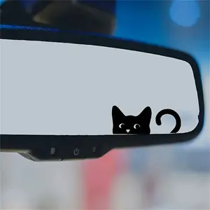 Cute Cat Tail Design Car Rearview Mirror Sticker, Adorable Auto Accessory for Vehicle Decoration, Fun and Stylish Car Decal, Cute Car Accessories, Sticker For Cars