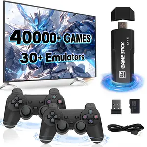 X2 Plus  Retro Gaming Console 64G Compatible With 30+ Emulators 4K HD Video Game Stick Plug&Play With Two Wireless Controller