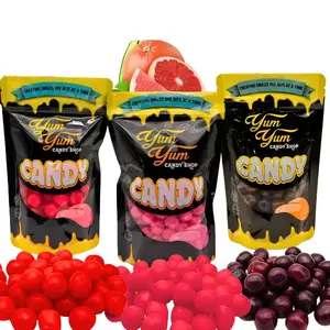 Sweet Fruit Sours Candy Cherry, Grape, and Grapefruit Chewy Candy 8 oz Bag Snack Sweet Bonbon Soft