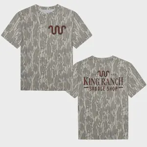 King Ranch Bottomland Camo T-Shirt, Texas Heritage Hunting Graphic Tee, Western Outdoor Gear, Premium Cattle Rancher Casual Wear Style 2026