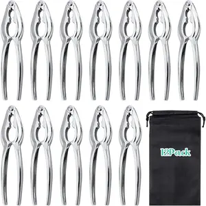 Nut Crackers for Crab Legs - 12 Pack Crab Leg Crackers, Zinc Alloy Nut Crackers and Picks, Premium Seafood Tool Kit, Food-Grade Stainless Lobster Crackers