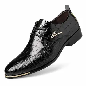 YANXIANSHOES Men's Dress Shoes Pointed Toe Business Casual Non-Slip Wear Resistant