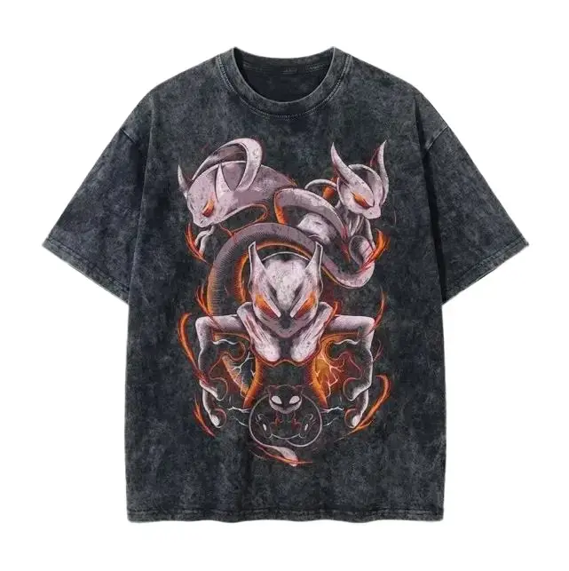Mewtwo Legendary Vintage Gym Tee, Psychic Anime Graphic T-Shirt