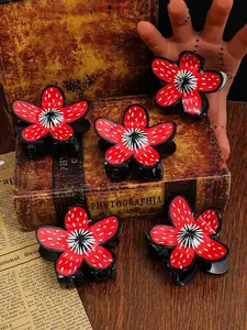 DIY demogorgon Stranger Things Horror Style Monster Demon Flower Hair Clip, Back of Head Floral Accessory, Unique Halloween Costume Jewelry