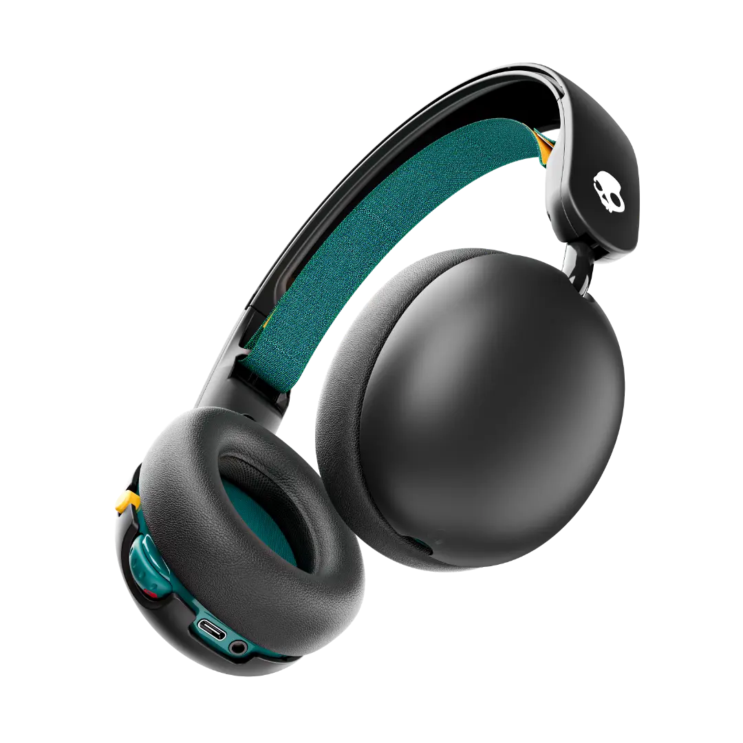 Skullcandy Grom - Over-Ear Wireless Kids Headphones | Bluetooth 5.2 | Built-in Microphone | Adjustable Headband
