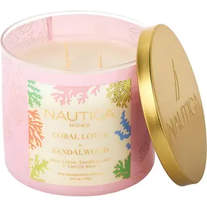 Nautica Coral Lotus Sandalwood By Nautica Scented Candle For Unisex