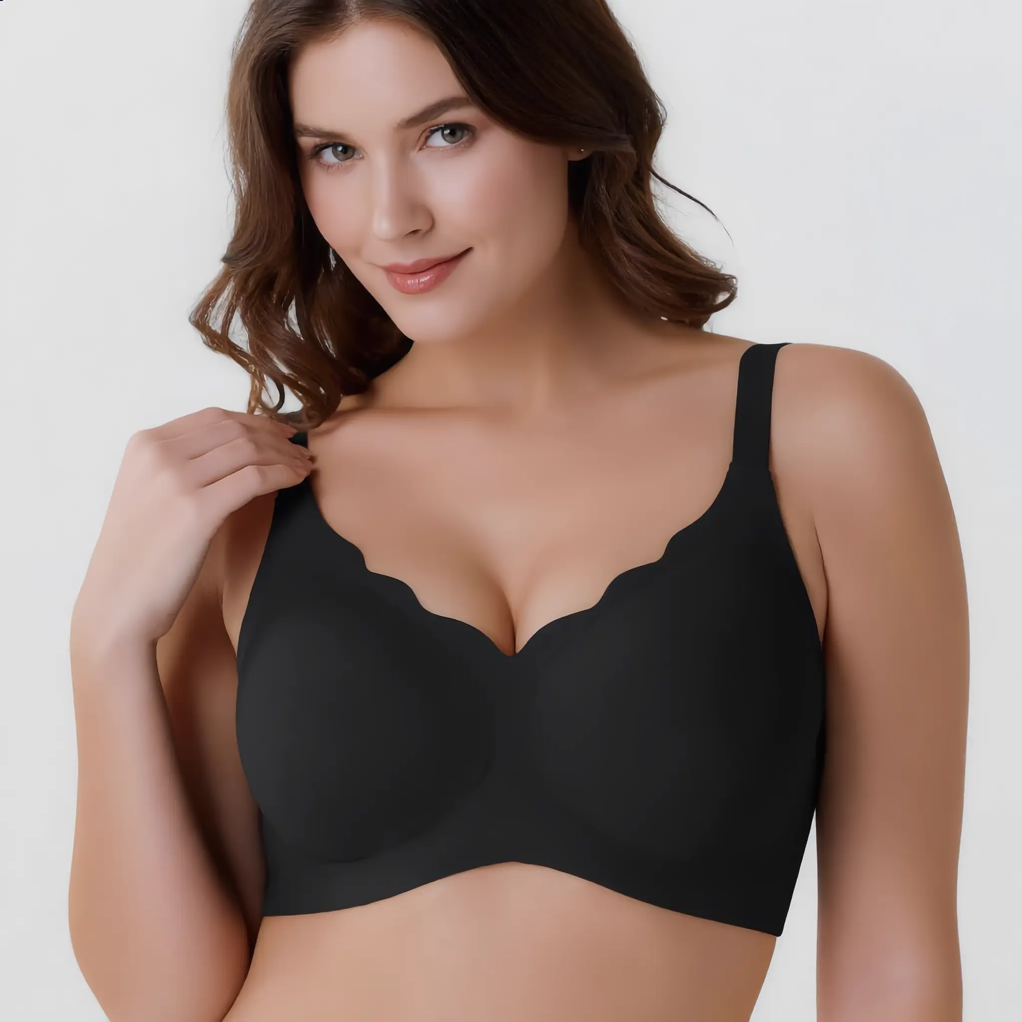 Livedeer Women Jelly Bras Wirefree Full Coverage No Underwire Everyday Bras Comfortable Wireless Padded Tshirt Bra