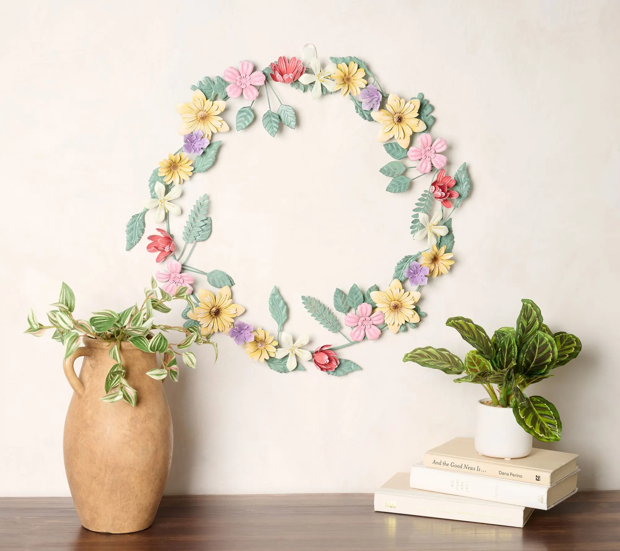 Ode to Color by Lori Weitzner Iron Flower Wreath