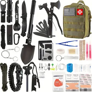 149-in-1 Survival Kit for Father's Day - Military-Grade Emergency Gear with First Aid Supplies, Tactical Survival Kit for Outdoor Adventures, Car/Home/Office Disaster Preparedness Valentine's Gifts for BF Men Dads Husbands