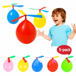 Kids 5-Piece Balloon Helicopter Flying Toy, Outdoor Toys for Kids, Ideal Easter Gifts for Boys & Girls, Perfect for Children's Day Party Favors