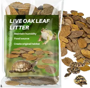 Dry Oak Leaf Litter for Reptiles – 5 oz Whole Natural Oak Leaves Substrate for Isopods & Bioactive Terrarium Forest Floor Habitat, Premium Enclosure Bedding