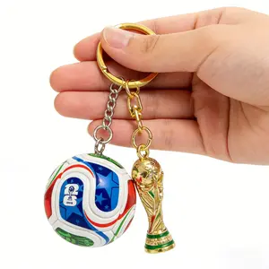 2026 World Cup Football Keychain Trophy Pendant Soccer Souvenir Perfect Gift for Soccer Fans Keychain Pendant