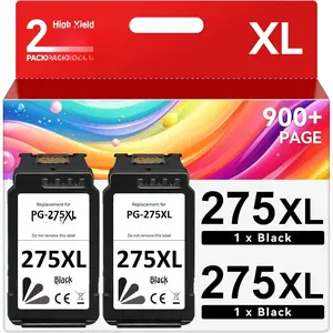 PG-275XL Compatible for  PG-275 Black Ink  for  275 Black Ink 275 275XL Ink cartridges fit for  PIXMA TS3722 TR4720 TS3522 TS3500 TR4700 TR4722 TS3720 Printer,2 Black