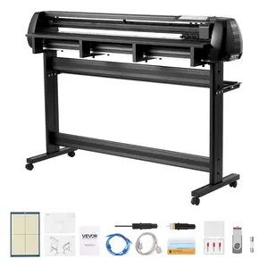 【Summervibes】VEVOR Vinyl Cutter Machine, 53 inch Max Feed Width, Dual Blades, Adjustable Force and Speed, LED Display, Vinyl Plotter Cutter Printer with Signmaster Software for Compatible with Windows and macOS