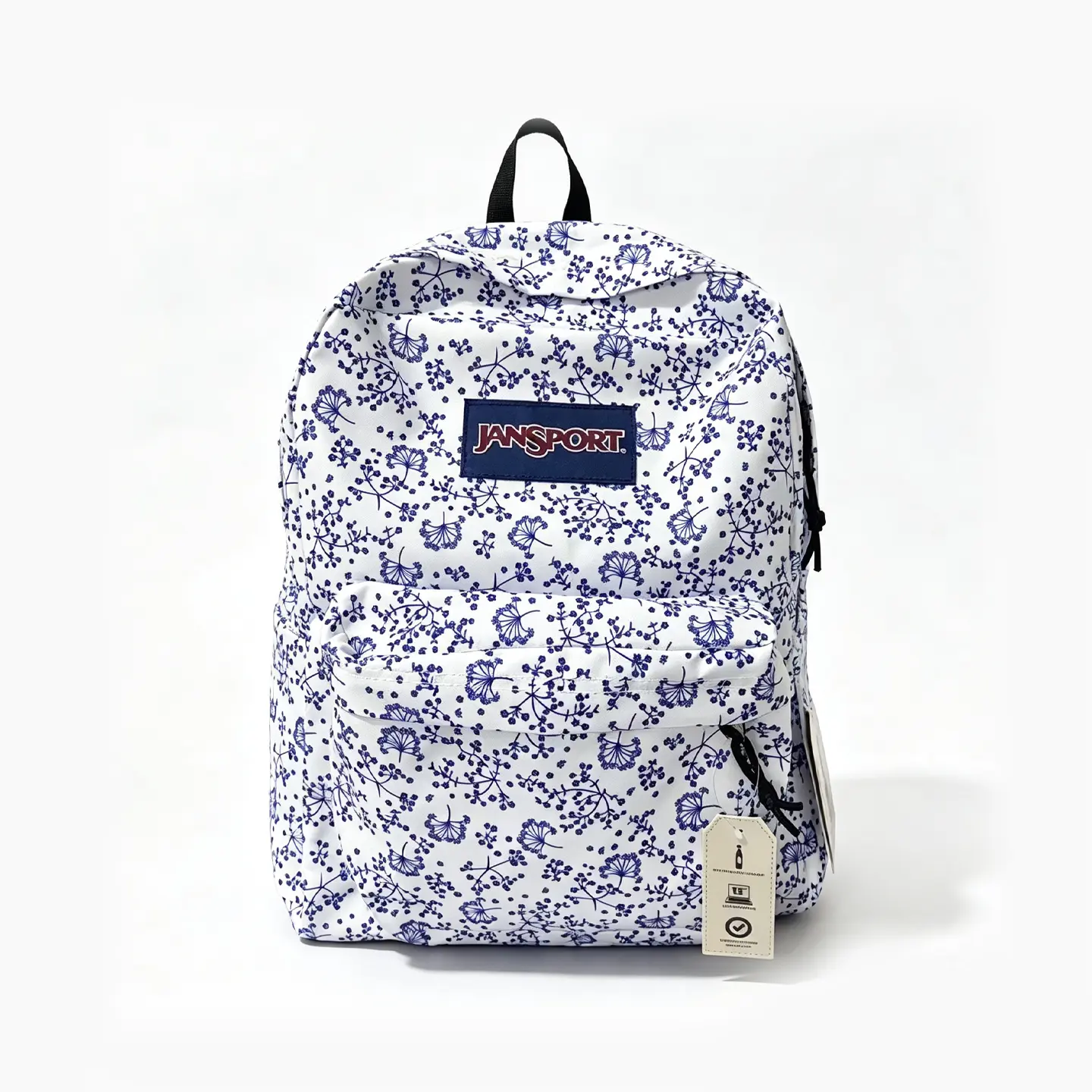 JanSport SuperBreak Classic Unisex Backpack - Blue Dandelion Floral, Lightweight, Durable, Adjustable, Water-Resistant, Fits 15-Inch Laptop, School & Daily Travel Bag for College Students