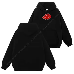 [Uchiha Fashion] Limited Akatsuki Logo - Naruto Shippuden #24 Hoodie T-Shirt Sweatshirt, Retro Vintage Unisex Graphic 90s Cotton, Gift For Wibu, Anime Manga Y2K Streetwear