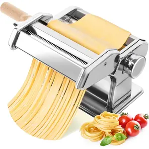 Pasta Maker, 9 Adjustable Thickness Settings 2-in-1 Pasta Machine with Rollers and , Noodle Maker for Pasta, Dumpling , Spaghetti, Fettuccini, Lasagna