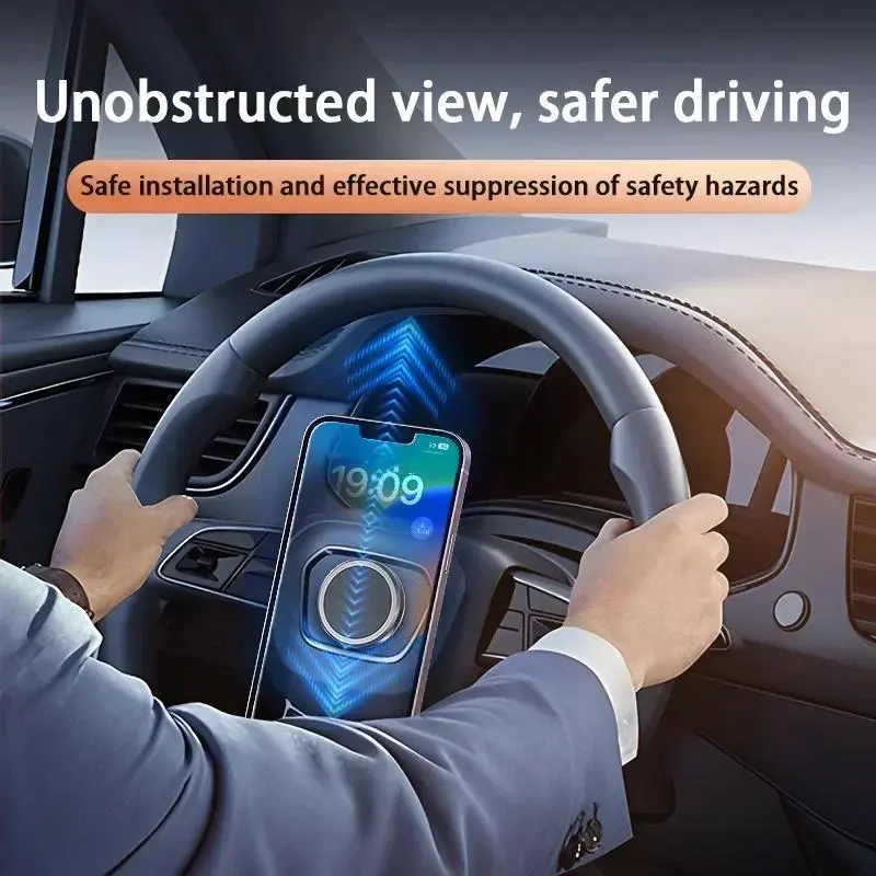 Magnetic Car Phone Holder Steering Wheel Mount Zero Gravity Mobile Cell GPS Magnet Suction Support Car Bracket Stand for Phones, Magnet Phone Holders & Mounts, Car-Mounted Phone Holders & Mounts